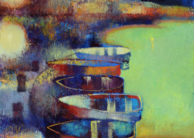 Night pier. oil, canvas, 60x50 cm, 2014. For sale