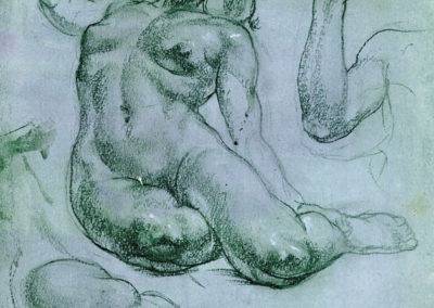 Sketch. paper, watercolor, charcoal, chalk, 35x32 cm, 1985. For sale