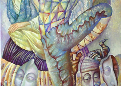 Carnival time. oil, canvas, 100x55 cm, 2008. In a private collection