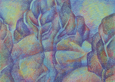 Молчаливая вода. б., цв. масляная пастель, 30х40 см, 1998