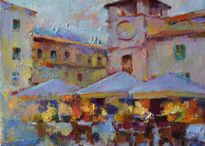 Old Kotor. Evening. oil, canvas, 24х30 cm, 2018. In a private collection